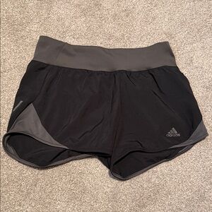 Adidas Black and Gray Workout Shorts